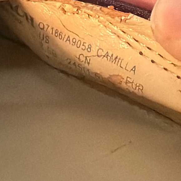 Coach Camilla Metallic Burgundy Leather Ballet Flats Women’s 7.5 - Picture 2 of 7